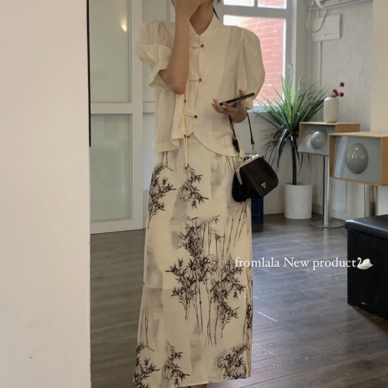 [MURIOKI] Đầm Dài Eo Cao Phong Cách Trung Hoa Thời Trang 2022 Cho Nữ