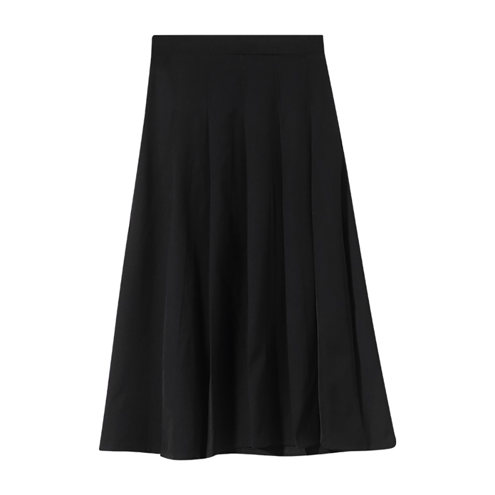 Chân váy cạp cao xòe dài xếp ly style công sở điệu đà Hàn Quốc nhẹ nhàng