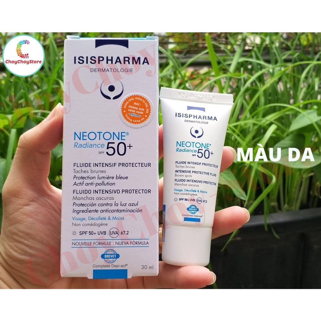 [TEM CTY] ISIS Pharma Neotone Radiance SPF50+ 30mL - Kem dưỡng trắng da, kết hợp với chống nắng