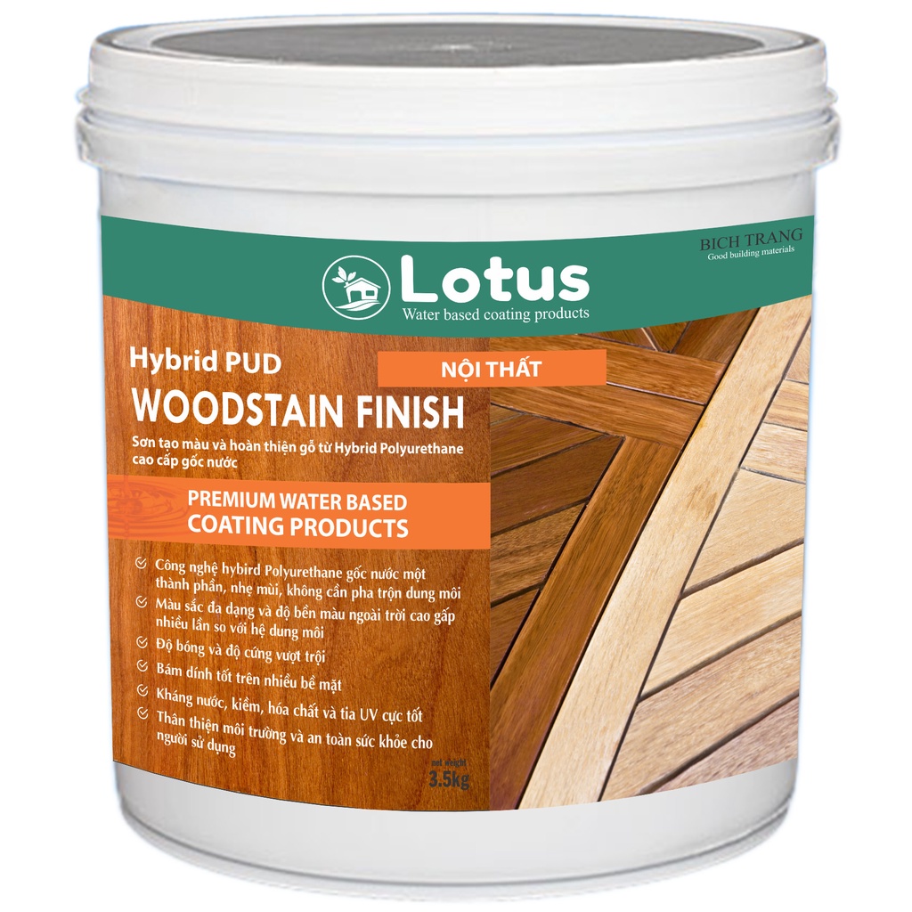 Sơn hoàn thiện gỗ nội thất, không dung môi, không phai màu, an toàn, hệ nước- Woodstain finish interior .