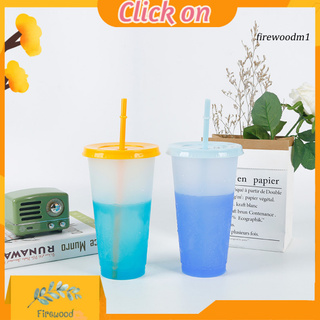 Bình Nước Đổi Màu Theo Nhiệt Độ Có Ống Hút Dung Tích 720ml