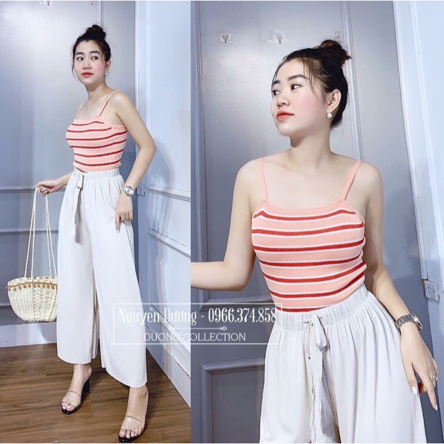 Áo len 2 dây kẻ xinh Hàng QC