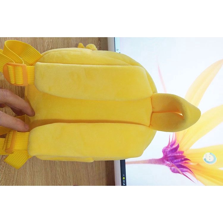 Balo vải nhung hình cá mập kích thước 19 * 23 * 10cm cho bé