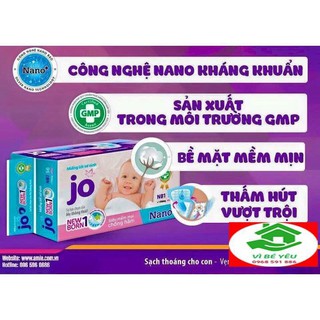 [Deal SỐC] Miếng Lót Sơ Sinh Bỉm Jo Newborn1 56 miếng và Newbor2 40 miếng