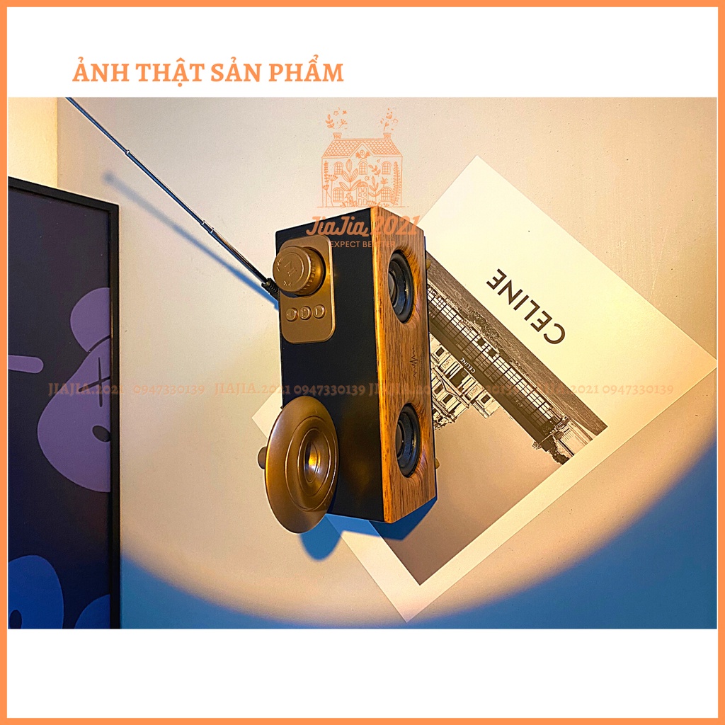 Loa bluetooth Apollo B6 Super Bass - Loa bluetooh phong cách cổ điển retro trang trí nhà, quán cafe, nhà hàng