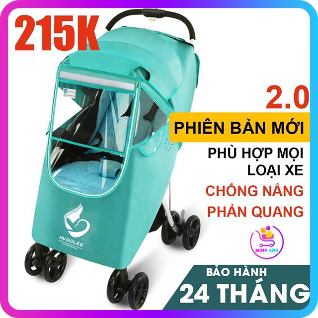 [PHÙ HỢP MỌI LOẠI XE] Áo Mưa Trùm Xe Đẩy Cho Bé, Chống Nước, Chống Nắng Nóng