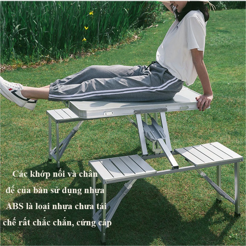 Bàn Ghế Gấp Gọn Thông Minh Dã Ngoại Du Lịch Liền Chân 4 Ghế - Bàn Xếp Dã Ngoại Ngoài Trời | BigBuy360 - bigbuy360.vn