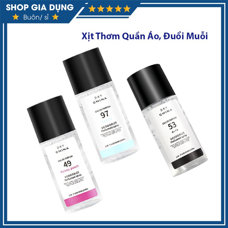 Xịt Thơm Quần Áo, Thơm Phòng Chống Muỗi DKY Hàng Nội Địa Trung 80Ml Siêu Hot