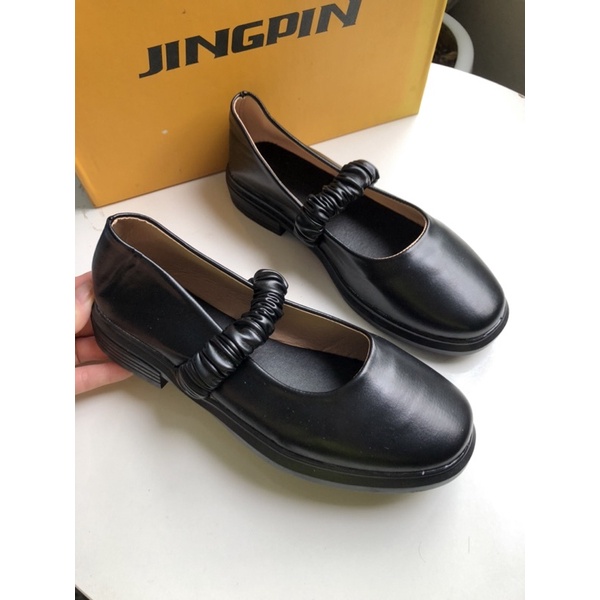 Giày Lolita quai chun Giày Búp Bê Mary Jane Quai Chun Bèo và quai cài Ngang