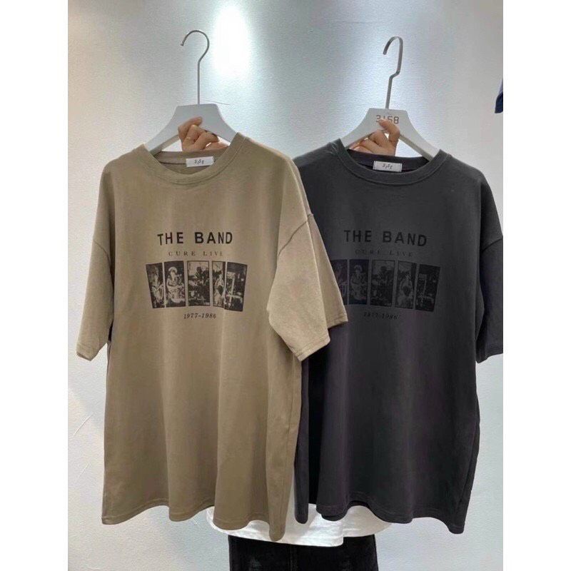 Áo thun tay lỡ form rộng, áo phông nam nữ cotton oversize - T shirt The Band  T268