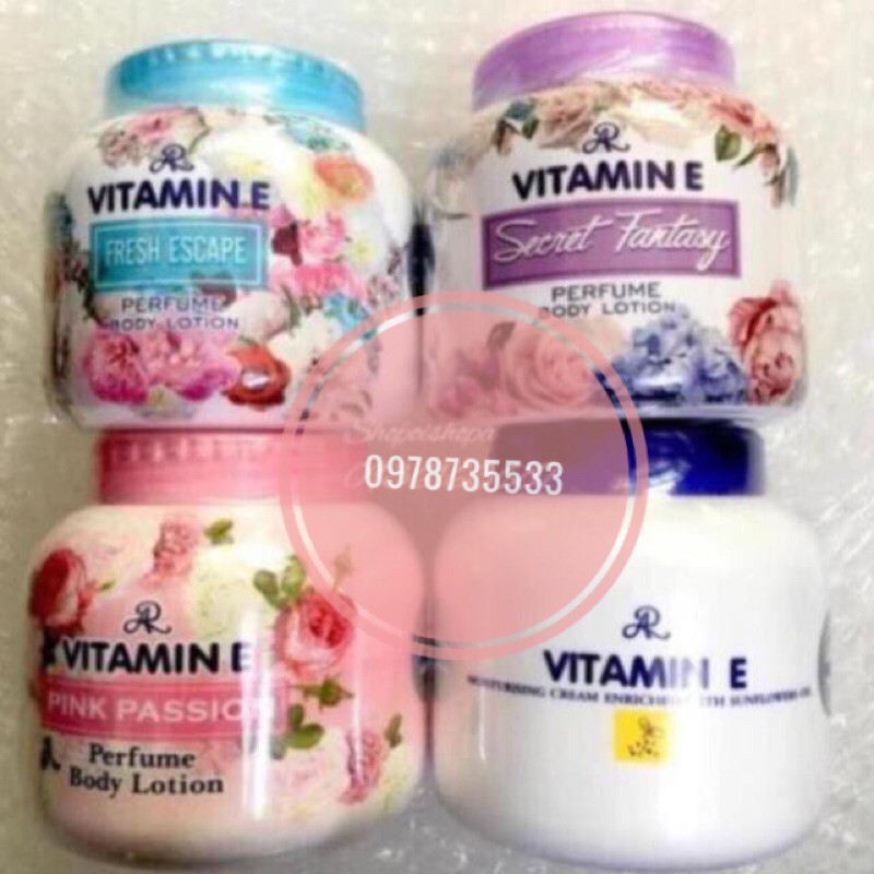 Kem dưỡng da vitamin E hương nước hoa 200g