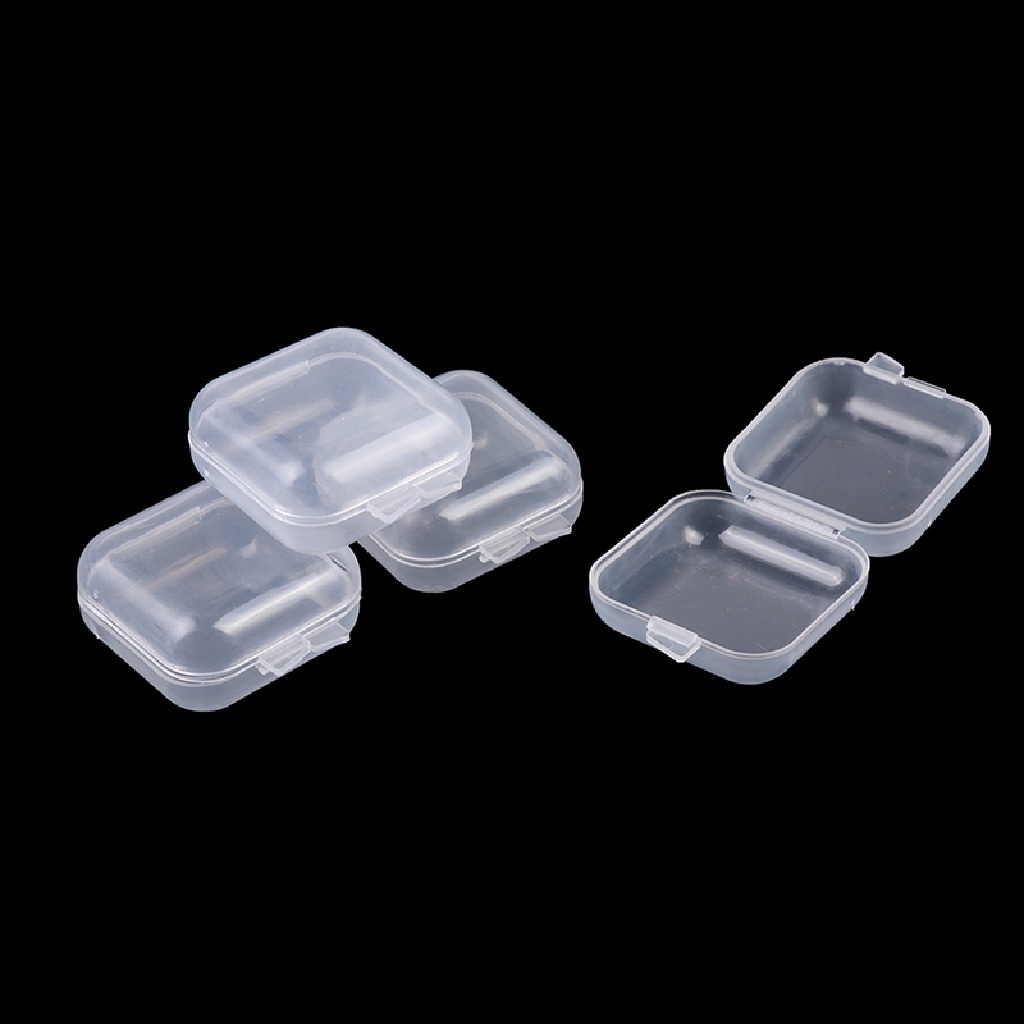 [crownfamily1] 20 Hộp Nhựa Vuông Nhỏ Trong Suốt Đựng Trang Sức