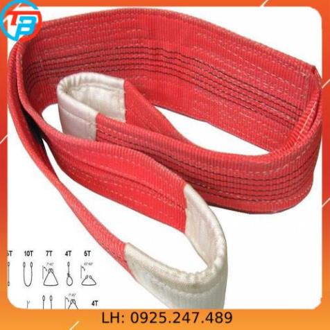 Dây cáp vải cẩu hàng 5 Tấn - bản 125mm - Hệ số 5:1 - 4 Mét CÁP THÉP Thái Bình VinàN
