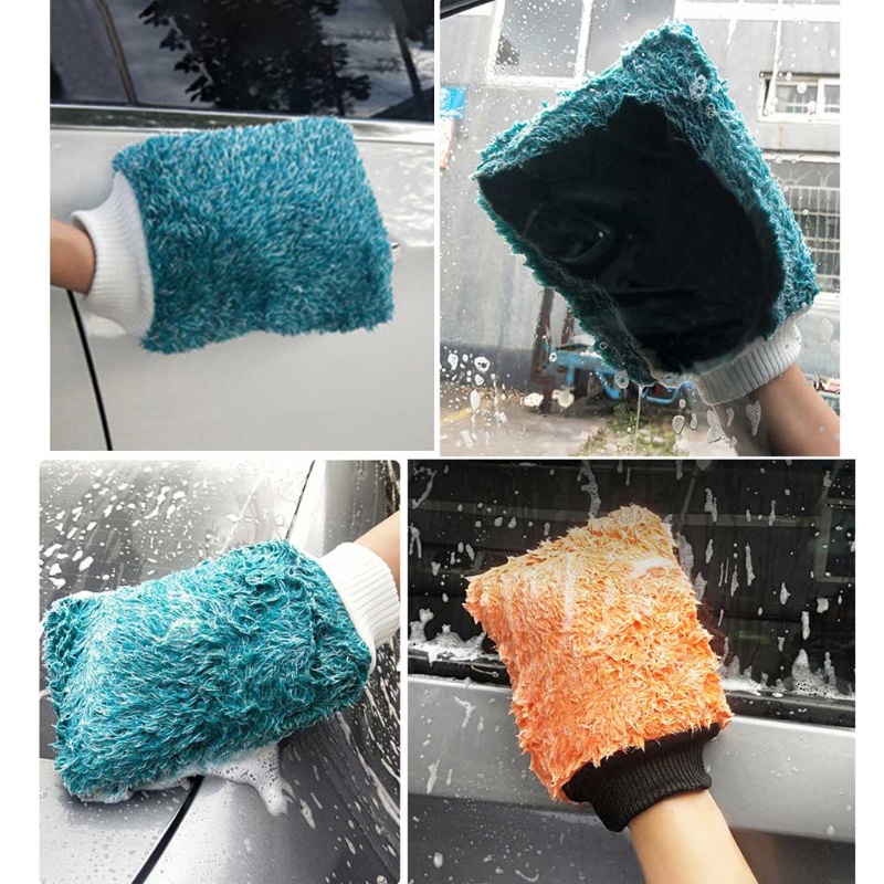 Găng tay lau chùi xe hơi mềm mại tiện dụng