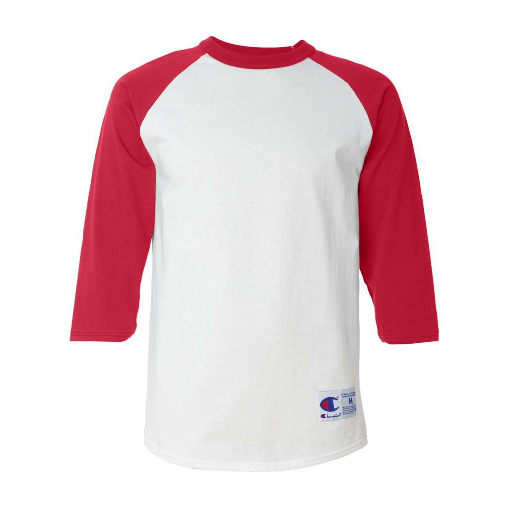 Champion 3/4 Sleeve Raglan (Trắng/Đỏ)