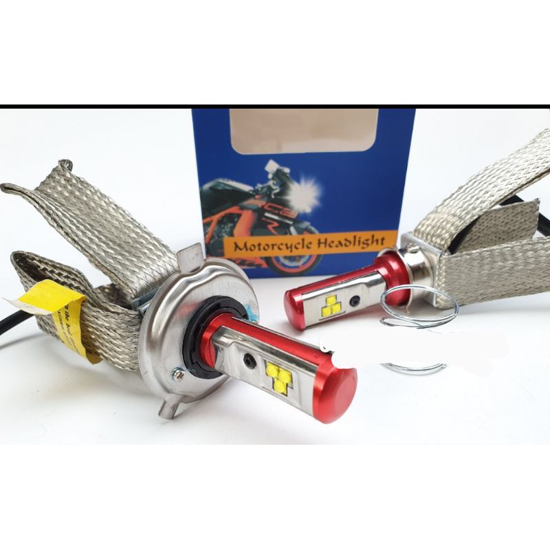 Đèn led pha G6 chân m5 h4 chip led cree sáng siêu gom. lắp được xe máy, ô tô.sử dụng điện bình