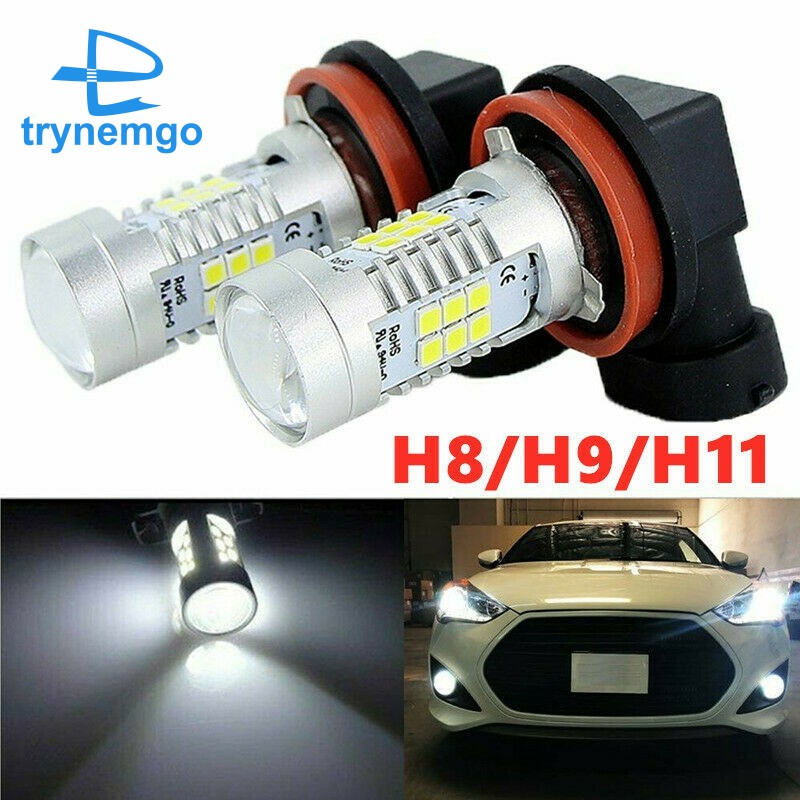 2 Đèn Led Phá Sương Mù H8 H9 H11 Creecob Siêu Sáng