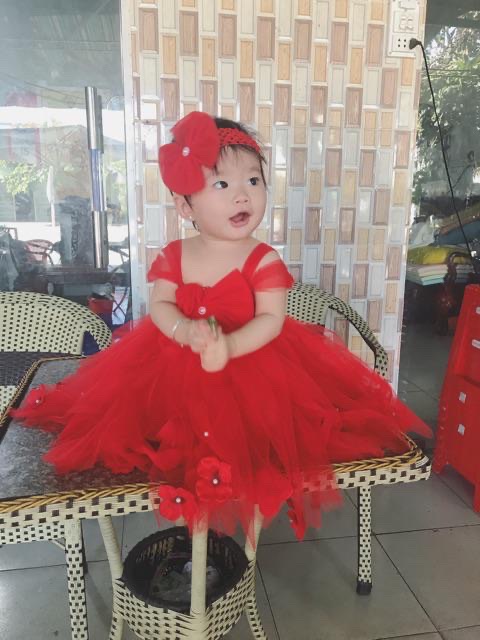 Váy công chúa đỏ nơ❤️❤️