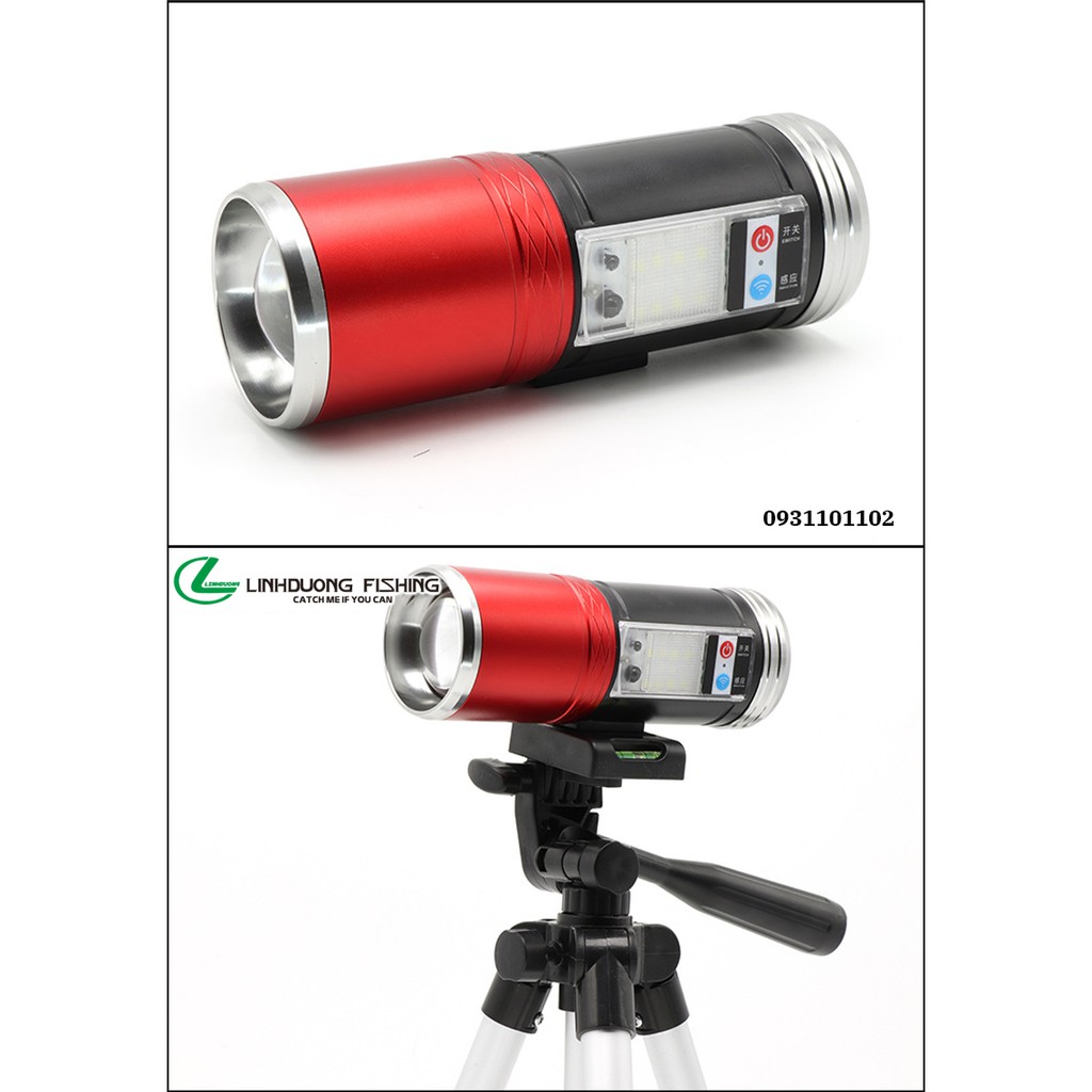 Đèn led câu cá ban đêm có cảm ứng + Chân đỡ đèn Hàng đẹp chất lượng đảm bảo.