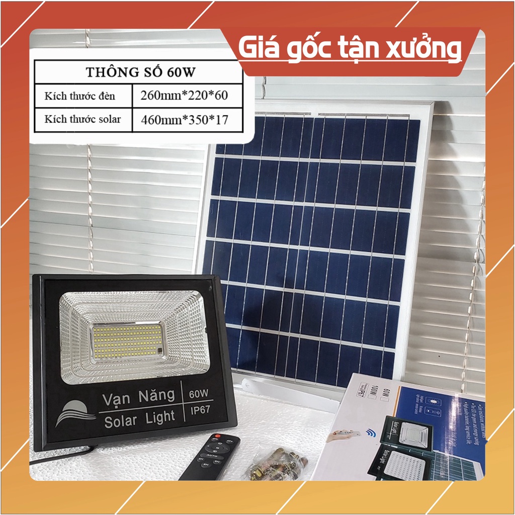 HCM Đèn pha năng lượng mặt trời Vạn Năng Solar 60W