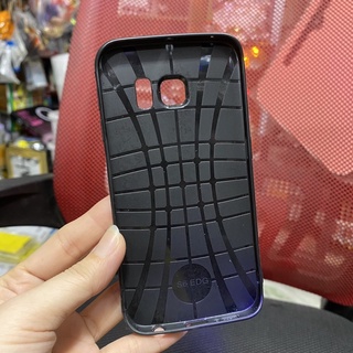 Ốp lưng samsung s6 edge dẻo đen Vân da