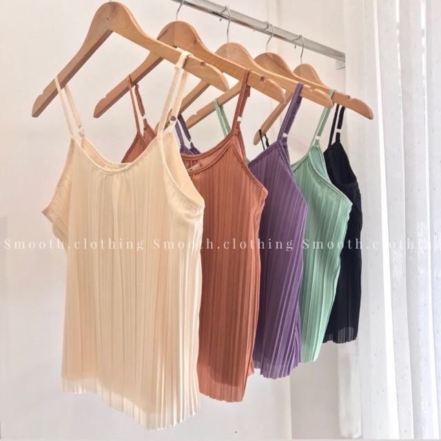 Áo 2 dây xếp li