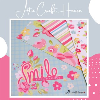 Set 4 Giấy Làm Scrapbook - Giấy Họa Tiết 25cm