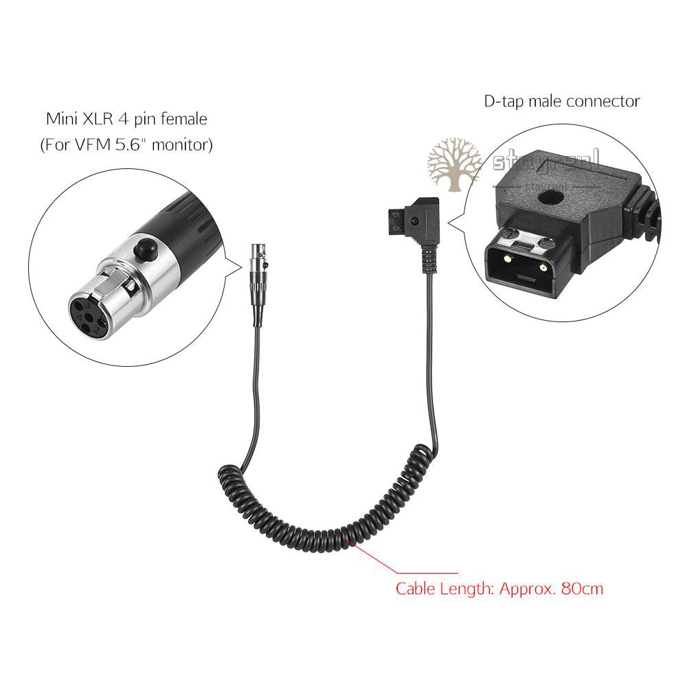 Dây Cáp Chuyển Đổi D-Tap Male Sang (Tinny) Mini Xlr 4pin Dài 80cm Cho Vfm 5.6 "