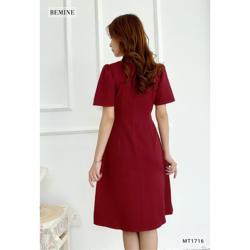 [Mã WABRWA15 giảm 15% đơn 300K] Đầm xếp nơ tà váy BEMINE MT1716DO | BigBuy360 - bigbuy360.vn