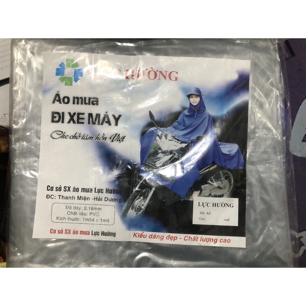 Áo Mưa Trong Suốt 1 Mũ Cánh Rơi Siêu Bền