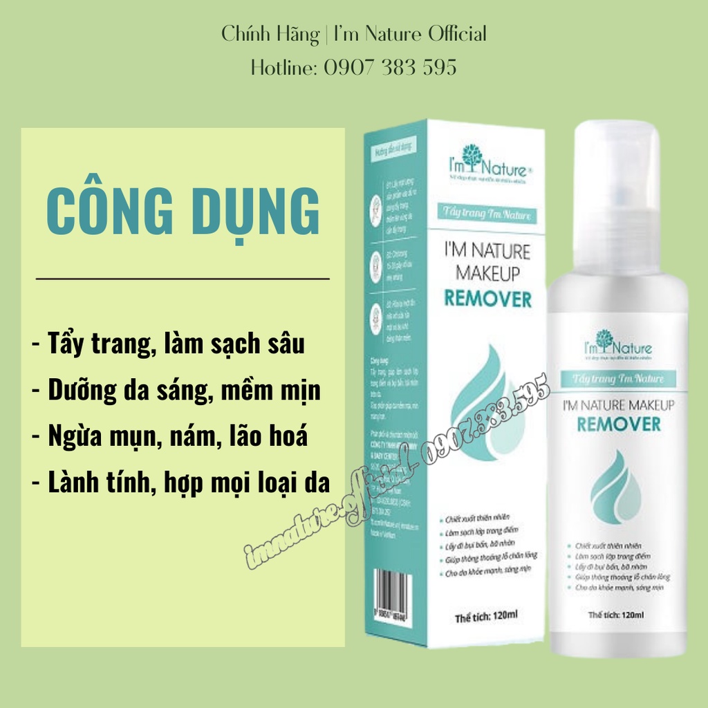 Nước Tẩy Trang I'm Nature Makeup Remover 120ml