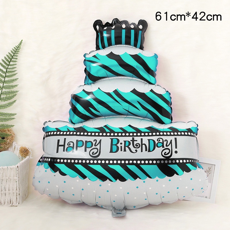 Bóng Bay Hình Bánh Sinh Nhật 3 Tầng Size Đại Trang Trí Sinh Nhật Cho Bé Trai Bé Gái - K76