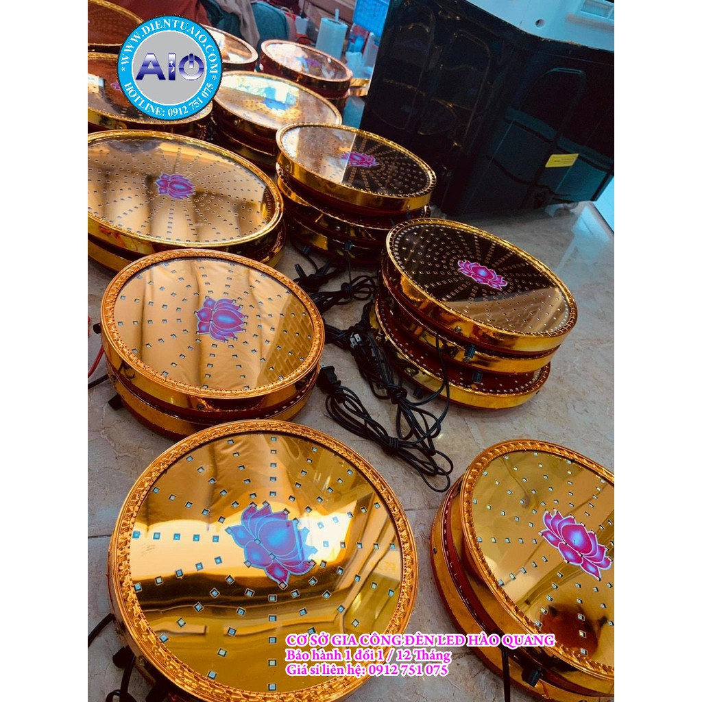 Đèn led trang trí bàn thờ Led hào quang 150mm  1.5 Tấc