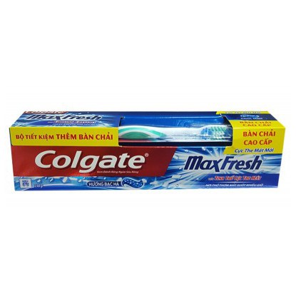 Kem đánh răng Colgate MaxFresh hương bạc hà 230g Tặng bàn chải cao cấp