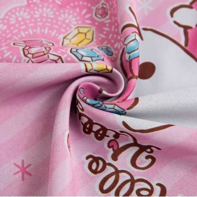 Rèm vải dày kitty sọc hồng chiều cao 2.7m nhiều kích thước ( giá bán 1 tấm )