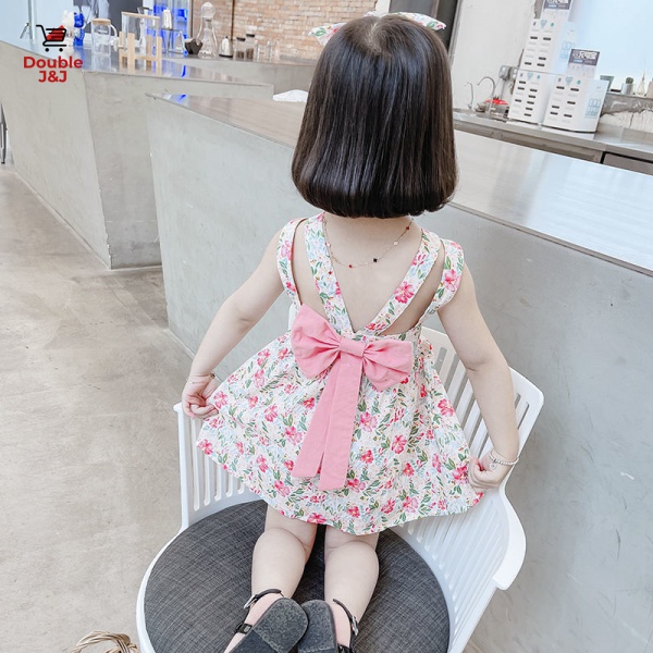 Đầm Công Chúa Cột Nơ Phong Cách Phương Tây Thời Trang Mới 2021 Dành Cho Bé Gái Sơ Sinh