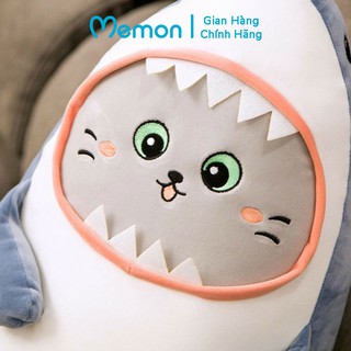 Gấu Bông Cá Mập Mặt Mèo Cao Cấp Memon