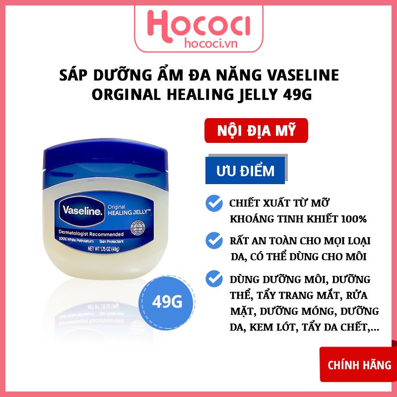 ✅[CHÍNH HÃNG] Sáp Dưỡng Ẩm Đa Năng Vaseline Orginal Healing Jelly 49g