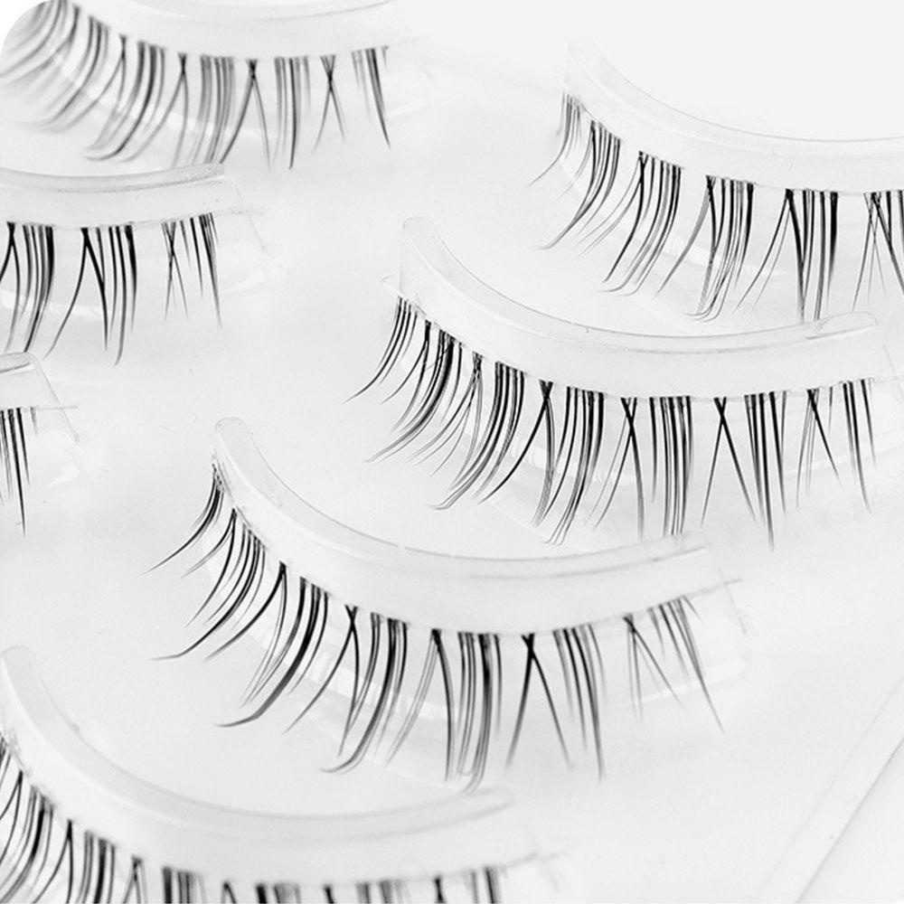 QQMALL 5 Cặp Lông Mi Giả Cong Dày Hóa Trang Truyện Tranh Nhật Bản