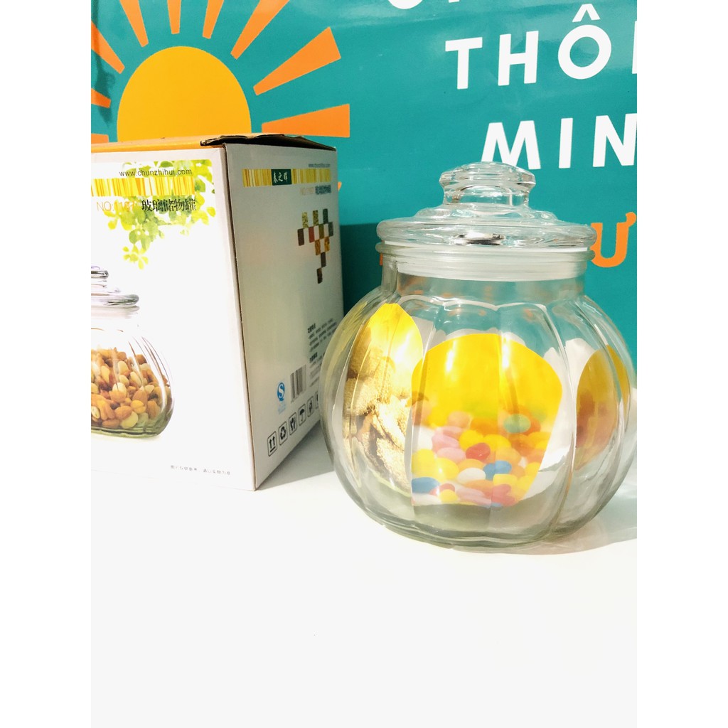 [Giá Sỉ] HŨ THỦY TINH ĐỰNG THỰC PHẨM GIA VỊ NẮP THỦY TINH