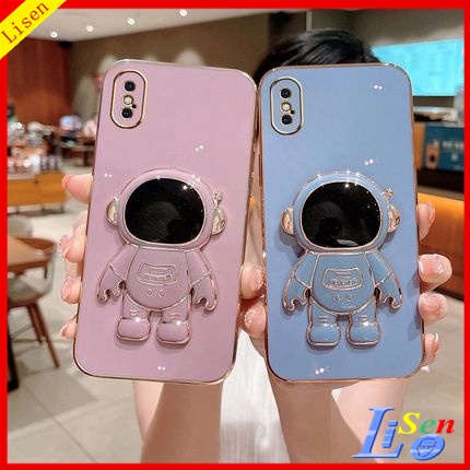 ốp điện thoại iPhone XS MAX Ốp Điện Thoại Họa Tiết Phi Hành Gia Kèm Giá Đỡ Cho iPhone xs iPhone x 6 plus 6s plus 7 plus 8 plus xr 6 6s 7 8 se 2020 YHY