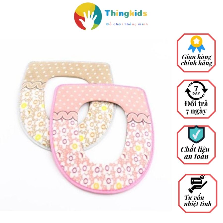 Tấm Lót nỷ bồn cầu nhiều mầu sạch sẽ tiện lợi - Thingkids