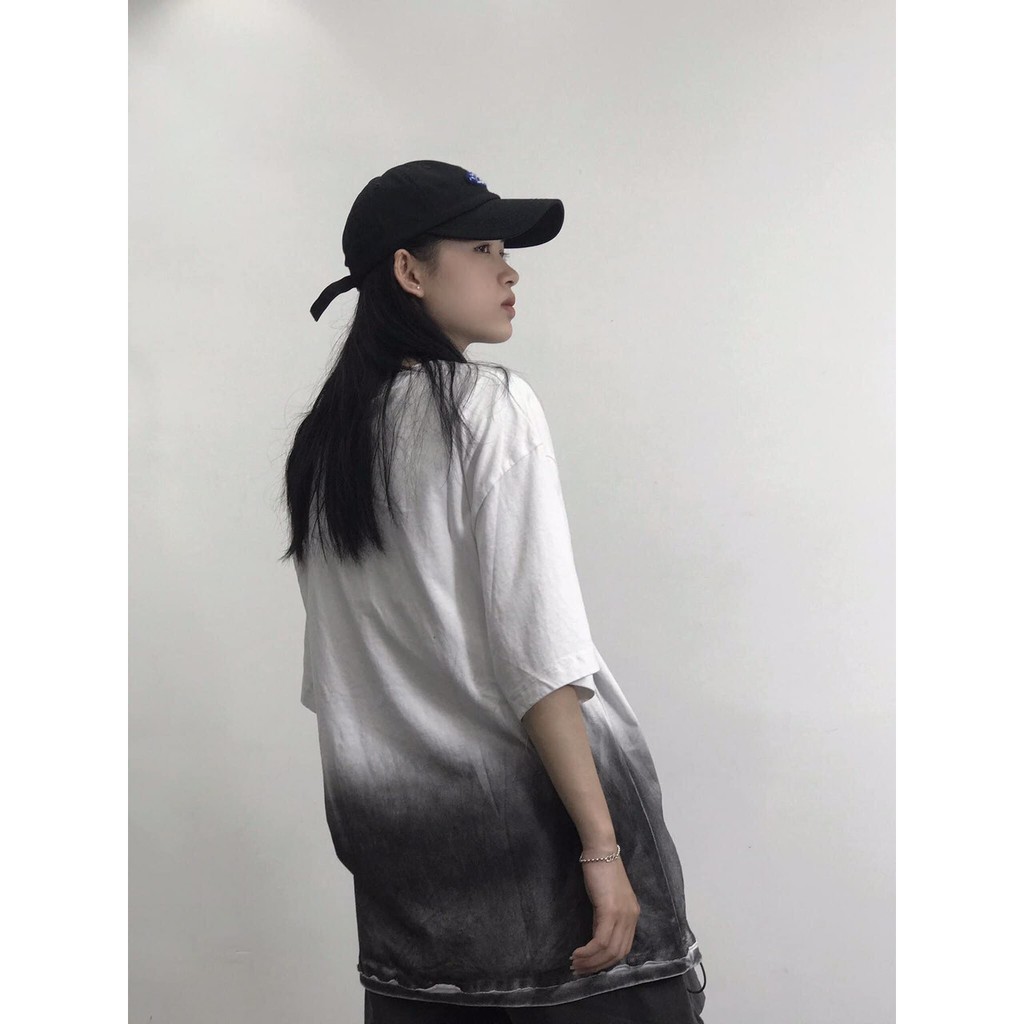 Áo thun loang BUSTED tay lỡ form rộng nam nữ mặc được oversize tee phông mùa hè basic chất mát dáng xuông