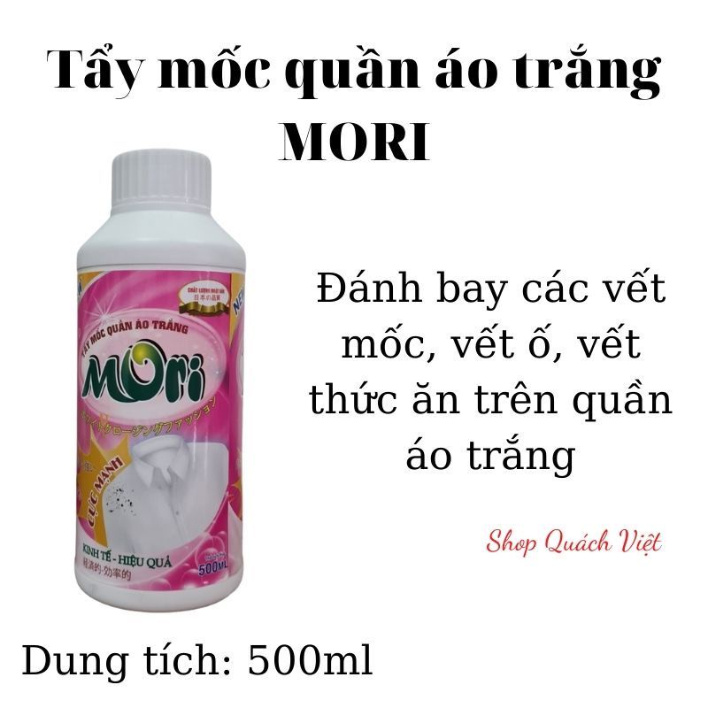 Tẩy rỉ sắt MORI - Tẩy sạch vết rỉ sắt trên quần áo, nhà tắm hay xử lý tồn dư hóa chất trên vải