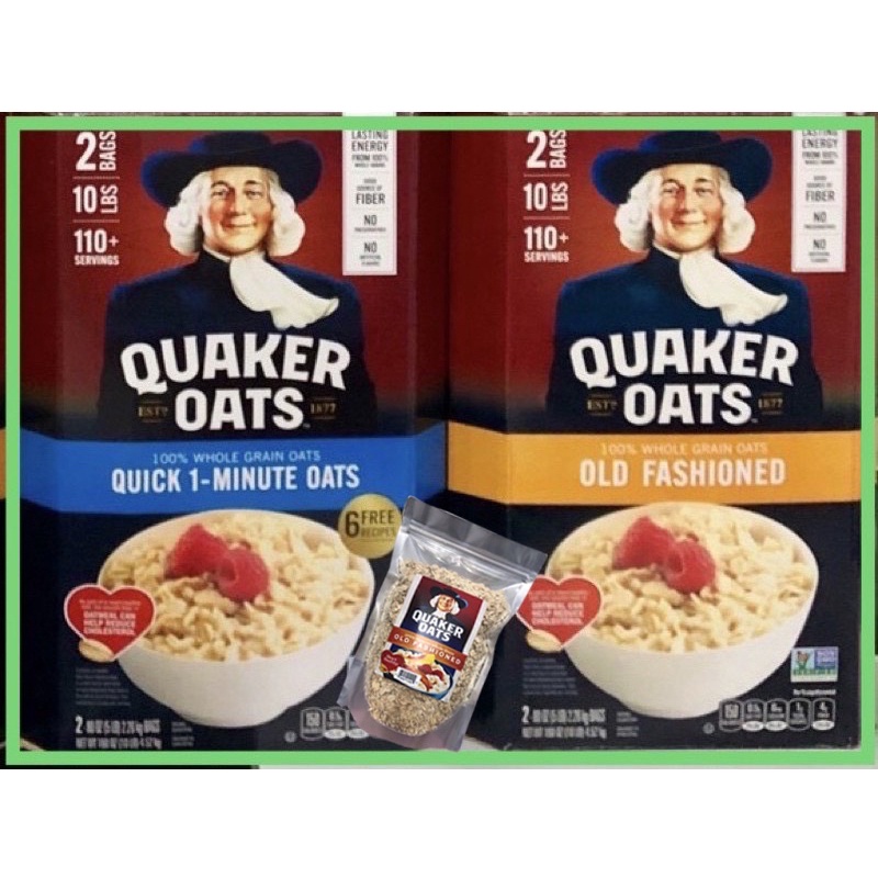 Yến mạch Quaker Oats 4,53kg (cán dẹt cán vỡ)