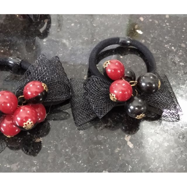 Combo 2 cột tóc như hình. Mẫu đẹp đỏ mix đen