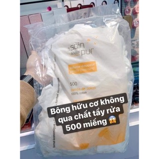 BÔNG TẨY TRANG HỮU CƠ TETRA LE SOIN LARETAT PUR 500 MIẾNG CỦA PHÁP