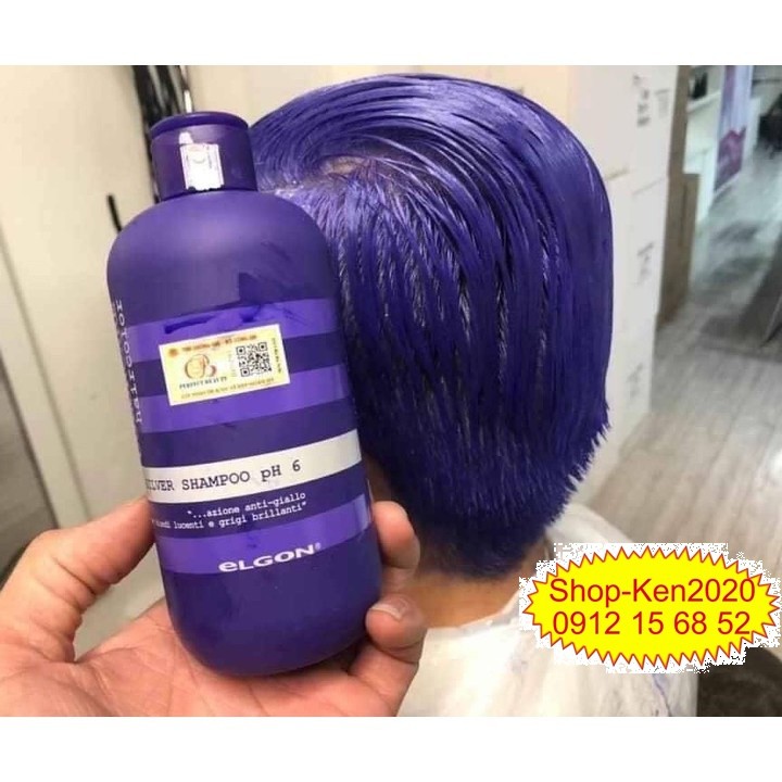 Dầu gội tím Elgon Silver Colorcare Shampoo 300ml khử vàng