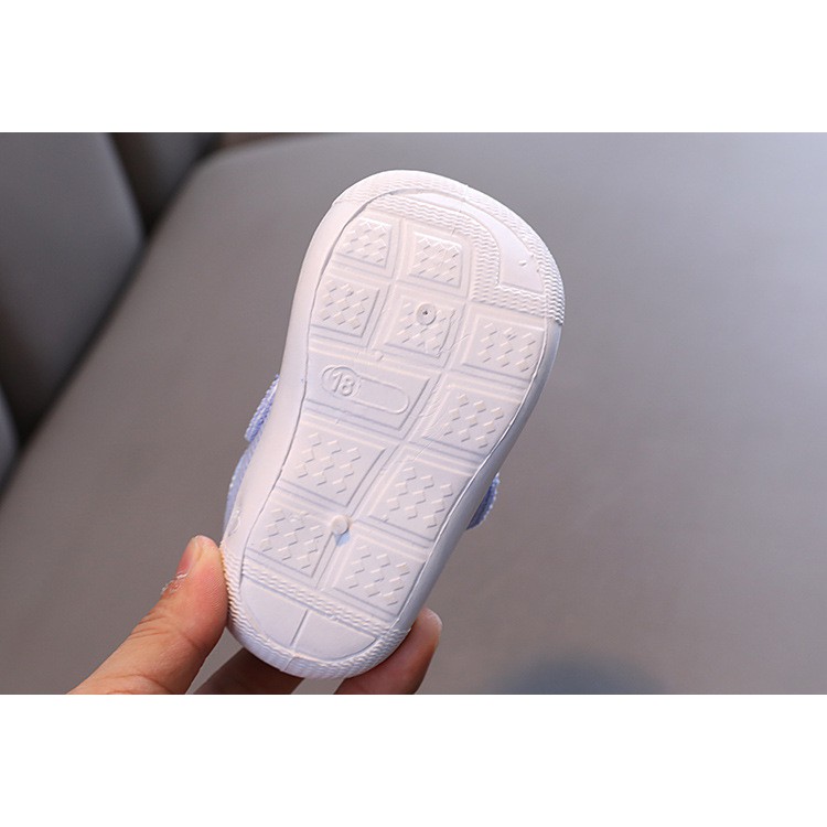 Giày Lười, Sandal Vải Cho Bé Trai Gái Phong Cách Hàn Quốc Chống Trơn Trượt Đế Bệt Mềm Chống Ngã Tập Đi Từ 1-3 Tuổi