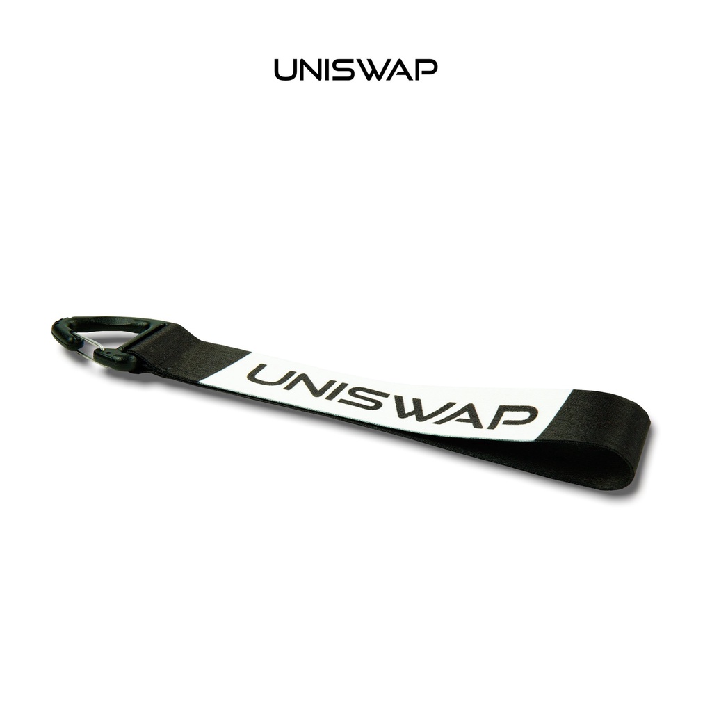 Móc khoá xe máy UNISWAP đầu nhựa dây satin cao cấp siêu xinh